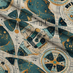 Gilded Gears Pattern 9 Minky Fabric — plush minky folded close-up preview (mv-minky-v1:lying)