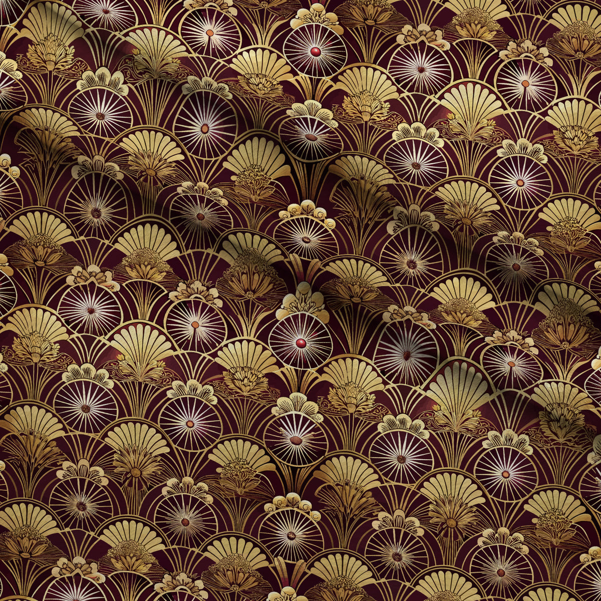 Gilded Jade Blooms Pattern 14 Minky Fabric — plush minky folded close-up preview (mv-minky-v1:lying)