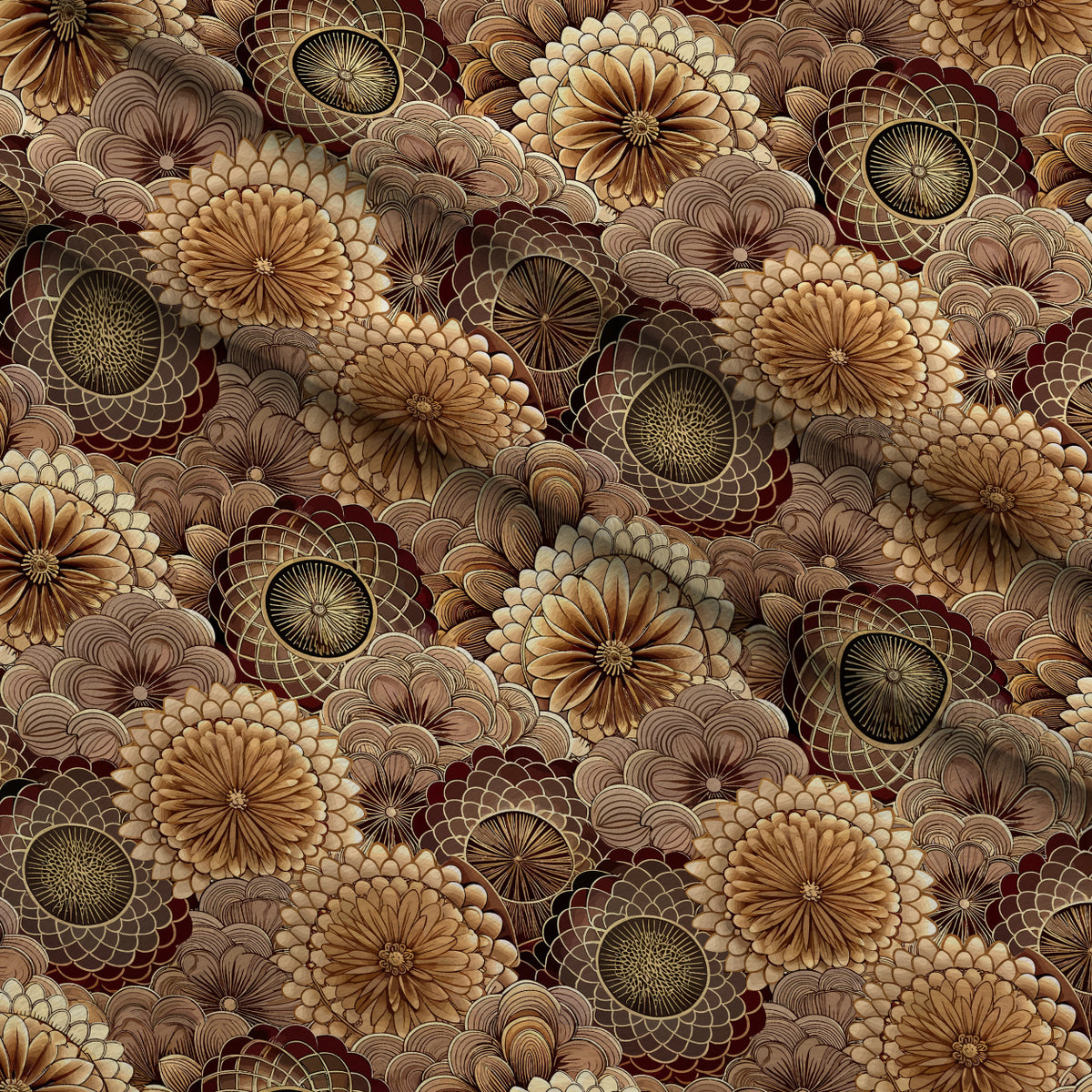 Gilded Jade Blooms Pattern 15 Minky Fabric — plush minky folded close-up preview (mv-minky-v1:lying)