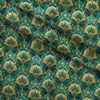 Gilded Jade Blooms Pattern 18 Minky Fabric — plush minky folded close-up preview (mv-minky-v1:lying)