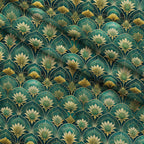 Gilded Jade Blooms Pattern 19 Minky Fabric — plush minky folded close-up preview (mv-minky-v1:lying)