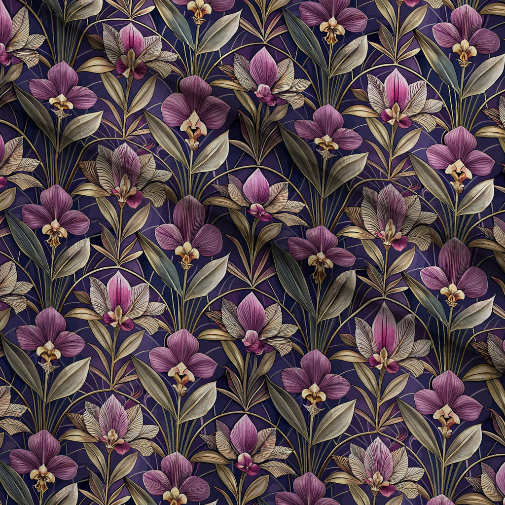 Gilded Jade Blooms Pattern 22 Minky Fabric — plush minky folded close-up preview (mv-minky-v1:lying)