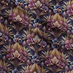 Gilded Jade Blooms Pattern 23 Minky Fabric — plush minky folded close-up preview (mv-minky-v1:lying)