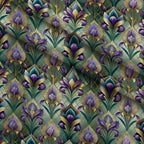 Gilded Jade Blooms Pattern 26 Minky Fabric — plush minky folded close-up preview (mv-minky-v1:lying)