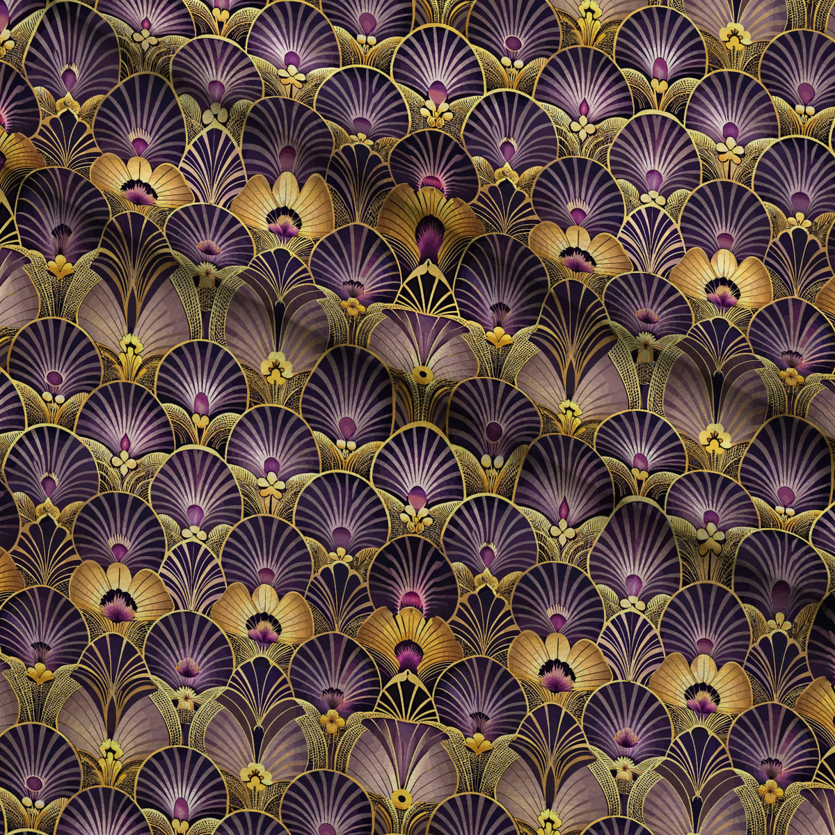 Gilded Jade Blooms Pattern 30 Minky Fabric — plush minky folded close-up preview (mv-minky-v1:lying)