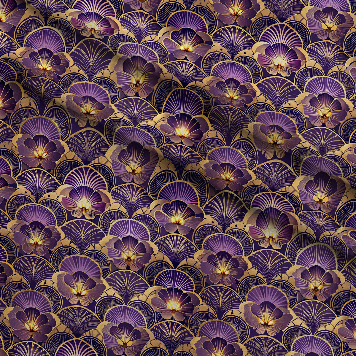 Gilded Jade Blooms Pattern 31 Minky Fabric — plush minky folded close-up preview (mv-minky-v1:lying)