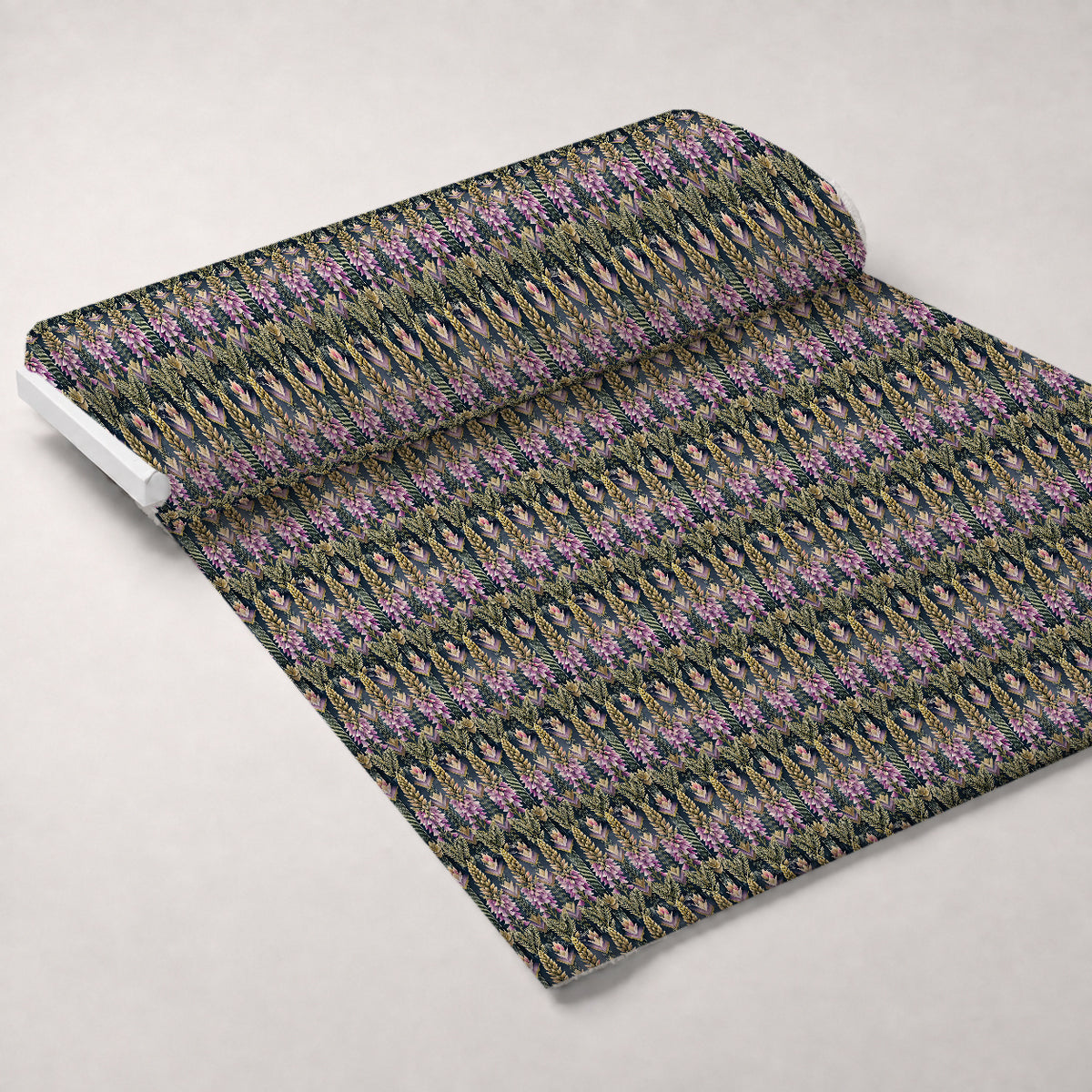 Gilded Jade Blooms Pattern 34 Minky Fabric — plush minky unrolled bolt preview (mv-minky-v1:bolt)
