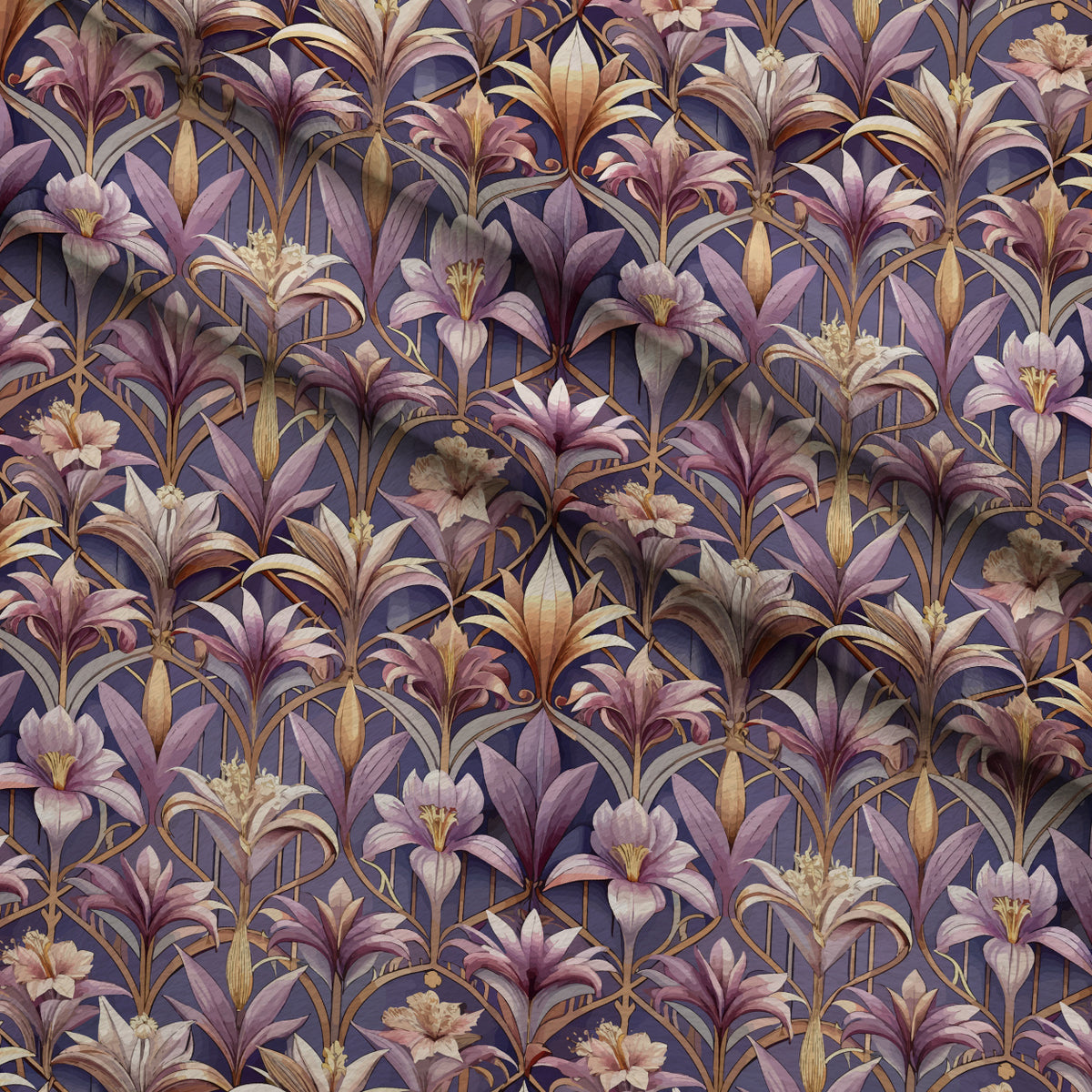 Gilded Jade Blooms Pattern 36 Minky Fabric — plush minky folded close-up preview (mv-minky-v1:lying)