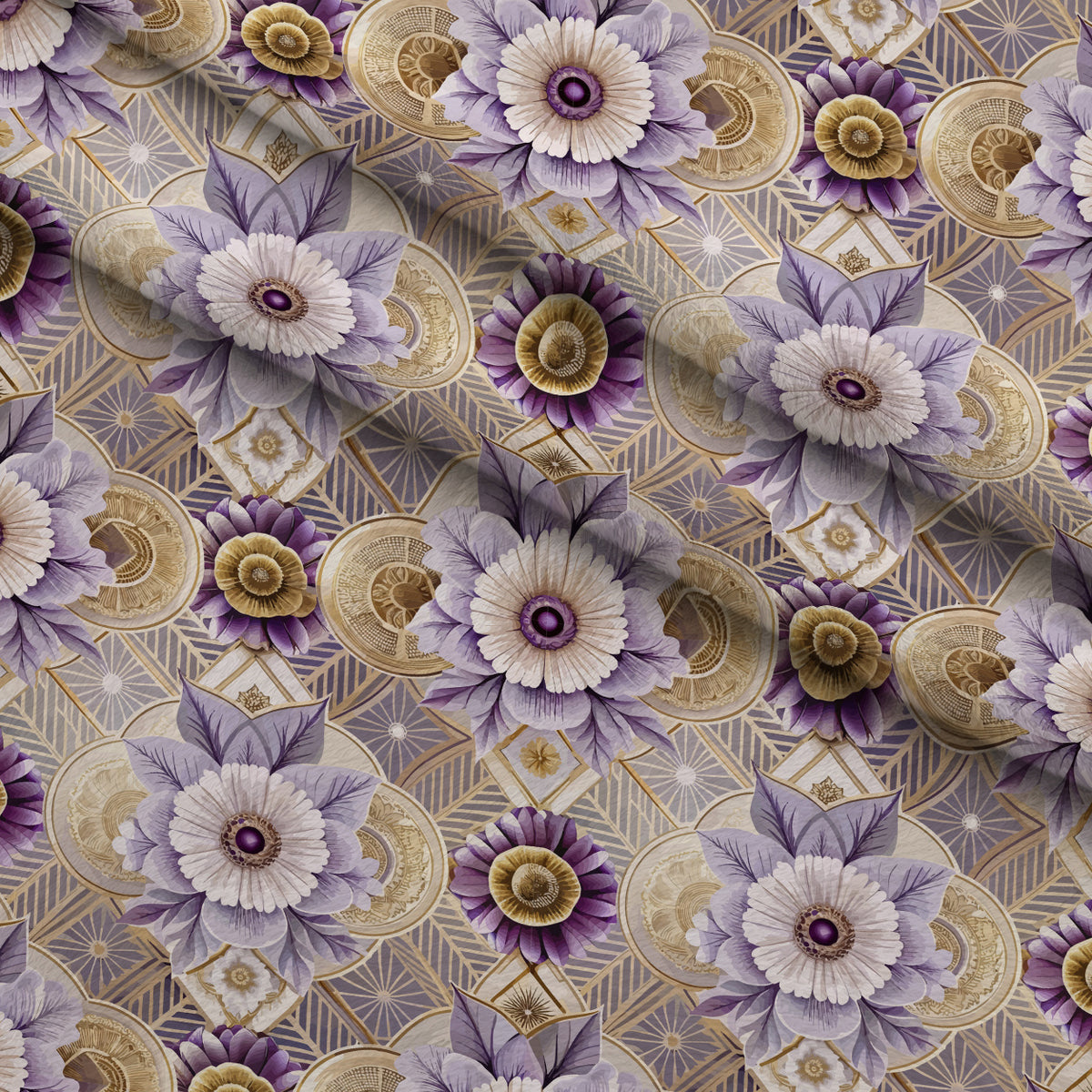 Gilded Jade Blooms Pattern 37 Minky Fabric — plush minky folded close-up preview (mv-minky-v1:lying)