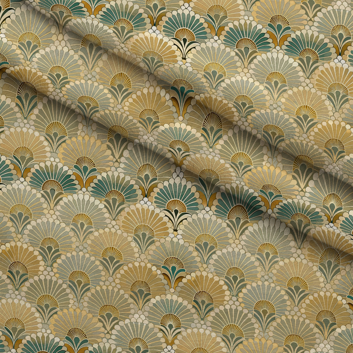 Gilded Jade Blooms Pattern 38 Minky Fabric — plush minky folded close-up preview (mv-minky-v1:lying)