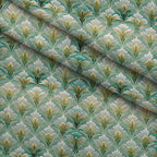 Gilded Jade Blooms Pattern 4 Minky Fabric — plush minky folded close-up preview (mv-minky-v1:lying)