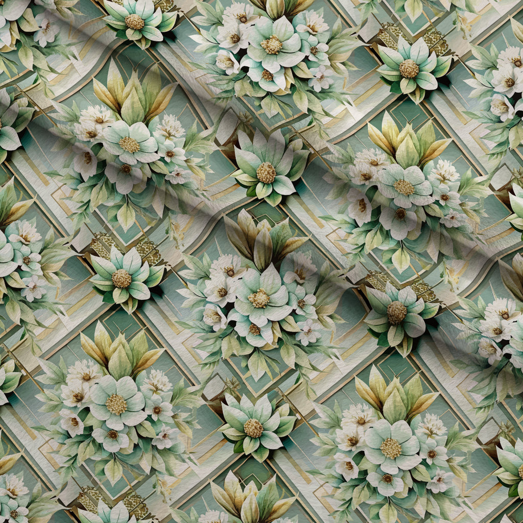 Gilded Jade Blooms Pattern 40 Minky Fabric — plush minky folded close-up preview (mv-minky-v1:lying)