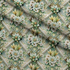 Gilded Jade Blooms Pattern 40 Minky Fabric — plush minky folded close-up preview (mv-minky-v1:lying)