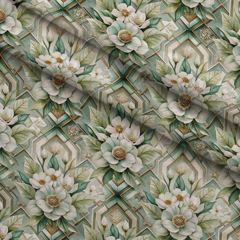Gilded Jade Blooms Pattern 41 Minky Fabric — plush minky folded close-up preview (mv-minky-v1:lying)