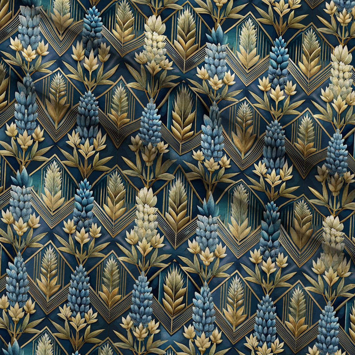 Gilded Jade Blooms Pattern 44 Minky Fabric — plush minky folded close-up preview (mv-minky-v1:lying)