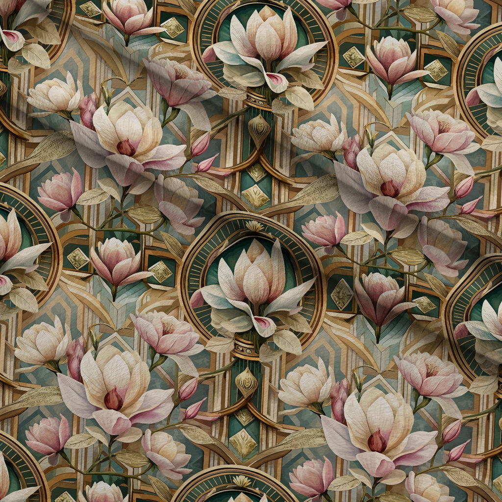 Gilded Jade Blooms Pattern 47 Minky Fabric — plush minky folded close-up preview (mv-minky-v1:lying)