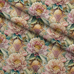 Gilded Jade Blooms Pattern 48 Minky Fabric — plush minky folded close-up preview (mv-minky-v1:lying)
