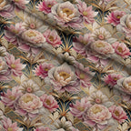 Gilded Jade Blooms Pattern 49 Minky Fabric — plush minky folded close-up preview (mv-minky-v1:lying)