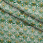 Gilded Jade Blooms Pattern 5 Minky Fabric — plush minky folded close-up preview (mv-minky-v1:lying)