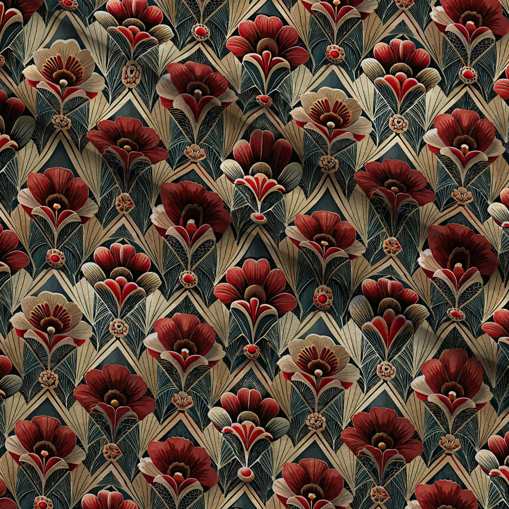 Gilded Jade Blooms Pattern 50 Minky Fabric — plush minky folded close-up preview (mv-minky-v1:lying)