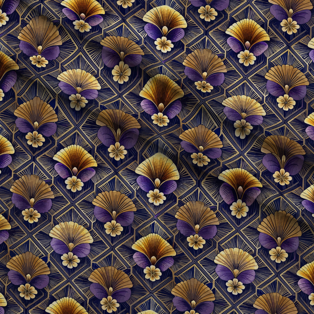Gilded Jade Blooms Pattern 54 Minky Fabric — plush minky folded close-up preview (mv-minky-v1:lying)