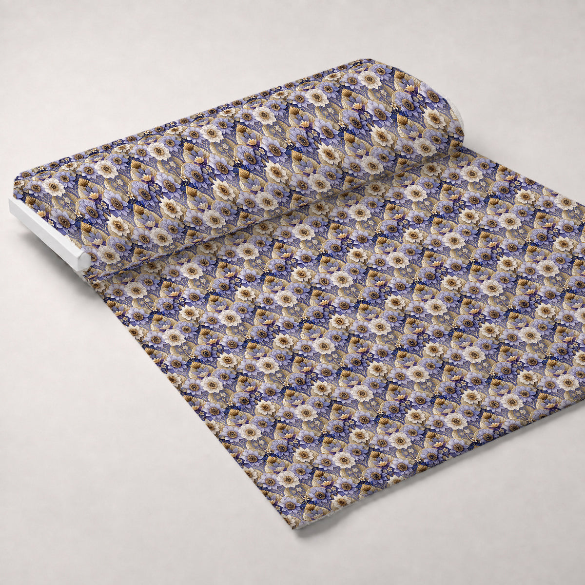 Gilded Jade Blooms Pattern 56 Minky Fabric — plush minky unrolled bolt preview (mv-minky-v1:bolt)