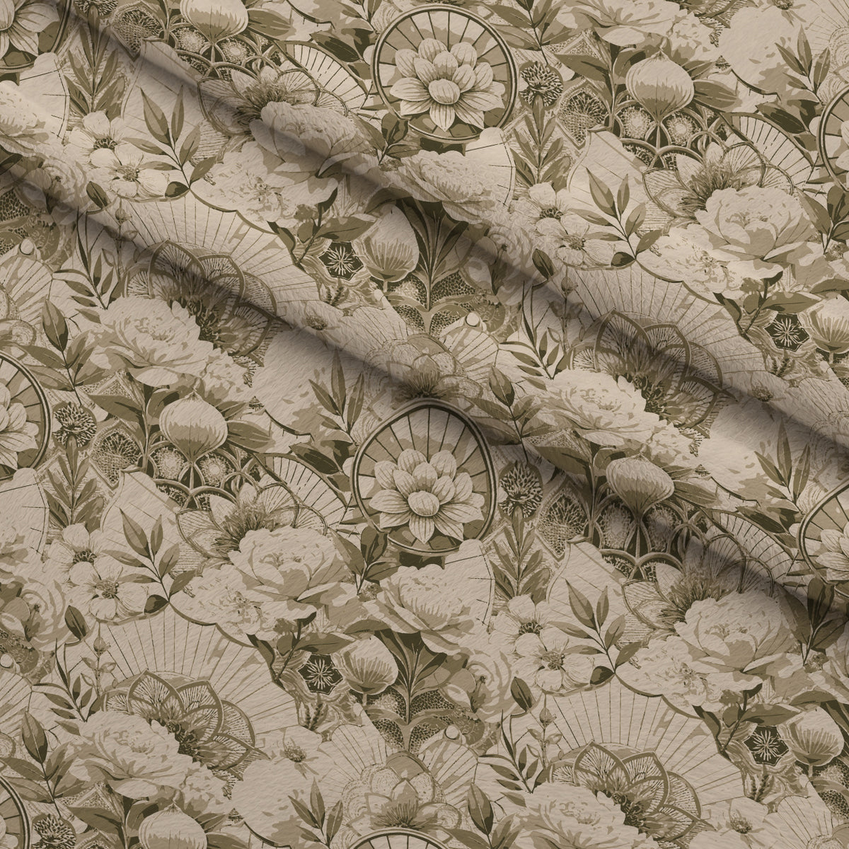 Gilded Jade Blooms Pattern 61 Minky Fabric — plush minky folded close-up preview (mv-minky-v1:lying)