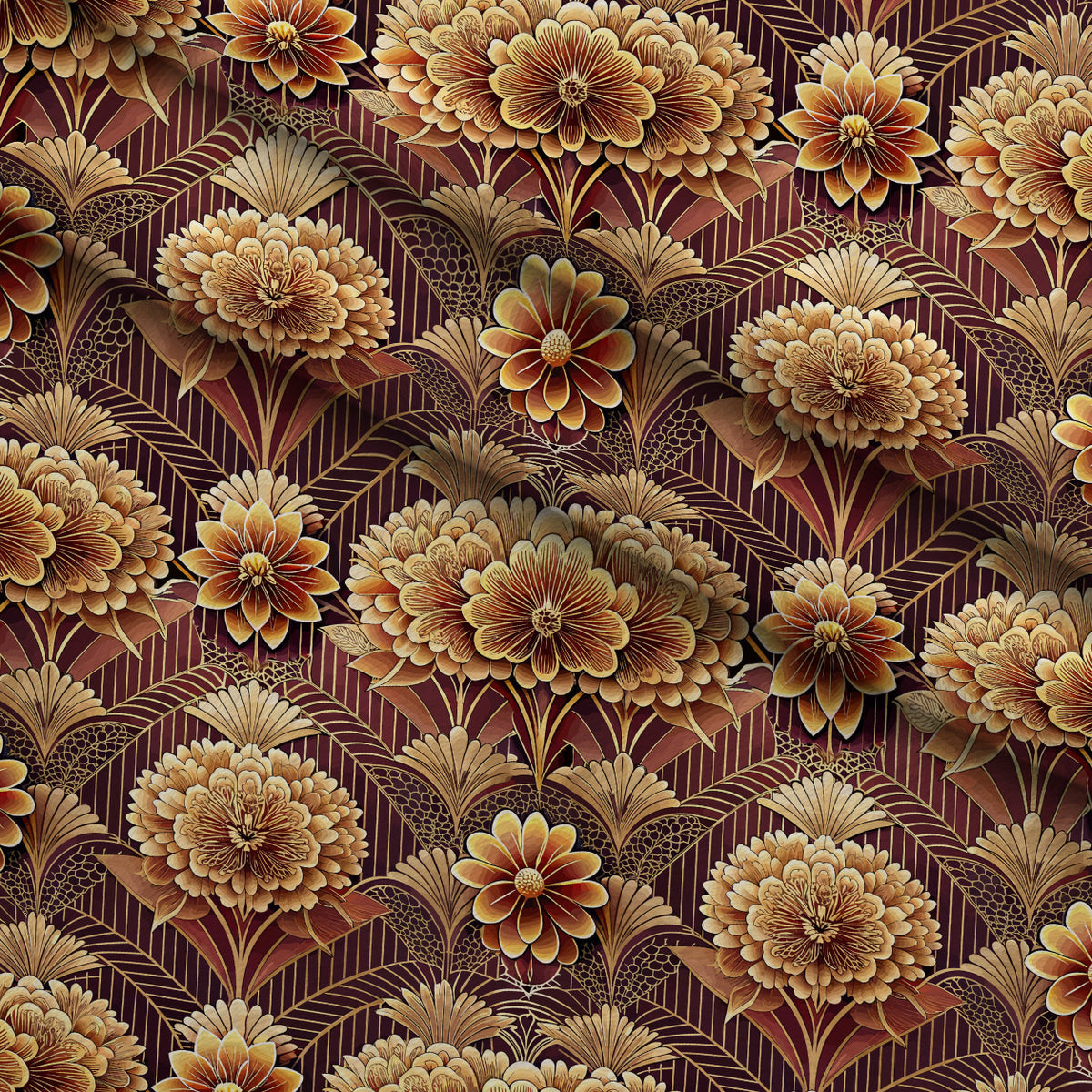 Gilded Jade Blooms Pattern 62 Minky Fabric — plush minky folded close-up preview (mv-minky-v1:lying)