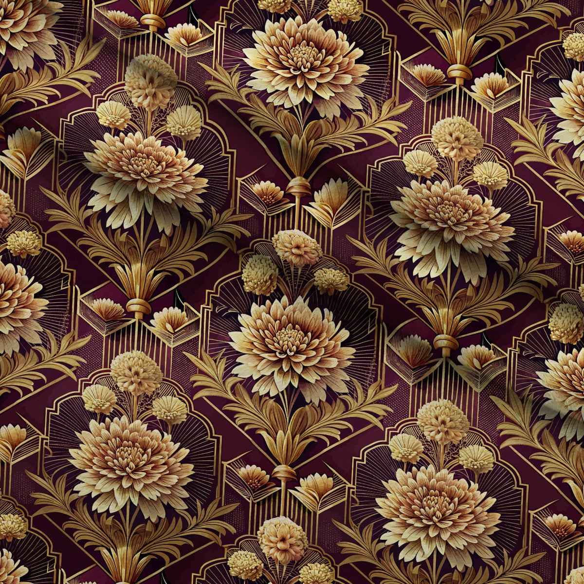 Gilded Jade Blooms Pattern 63 Minky Fabric — plush minky folded close-up preview (mv-minky-v1:lying)