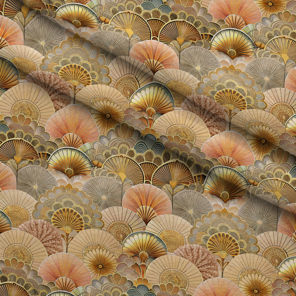 Gilded Jade Blooms Pattern 65 Minky Fabric — plush minky folded close-up preview (mv-minky-v1:lying)