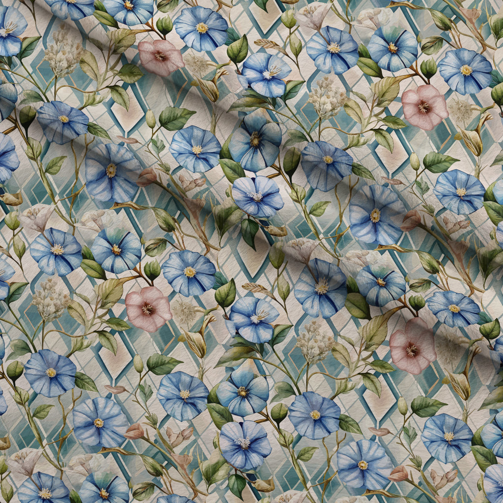 Gilded Jade Blooms Pattern 70 Minky Fabric — plush minky folded close-up preview (mv-minky-v1:lying)