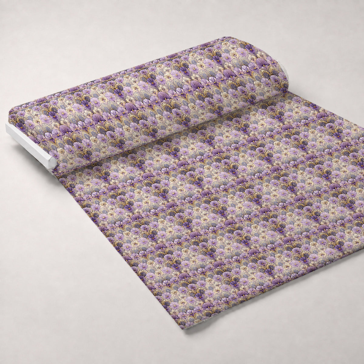 Gilded Jade Blooms Pattern 73 Minky Fabric — plush minky unrolled bolt preview (mv-minky-v1:bolt)