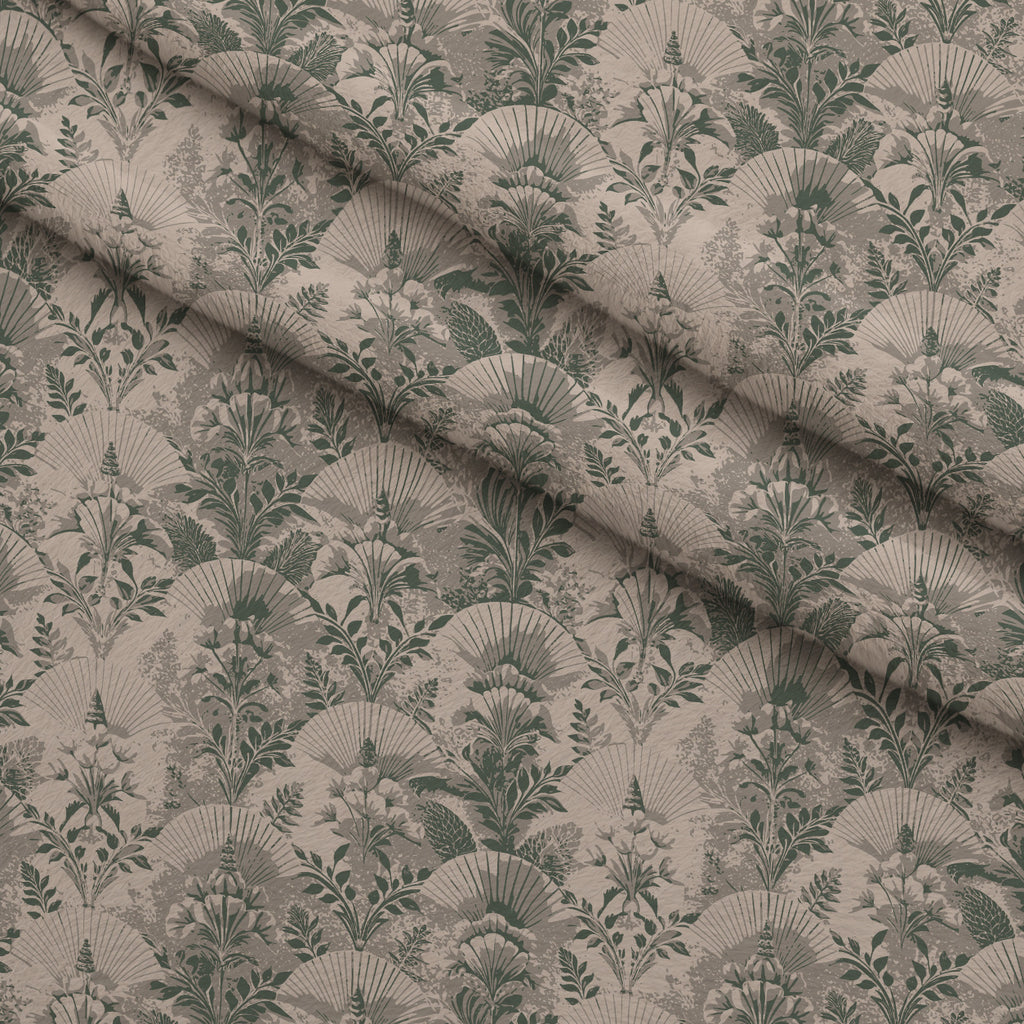 Gilded Jade Blooms Pattern 75 Minky Fabric — plush minky folded close-up preview (mv-minky-v1:lying)