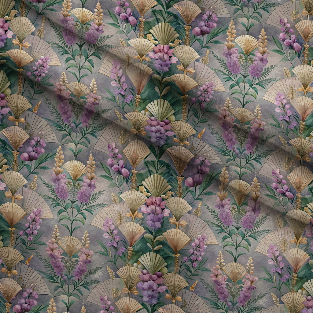 Gilded Jade Blooms Pattern 76 Minky Fabric — plush minky folded close-up preview (mv-minky-v1:lying)
