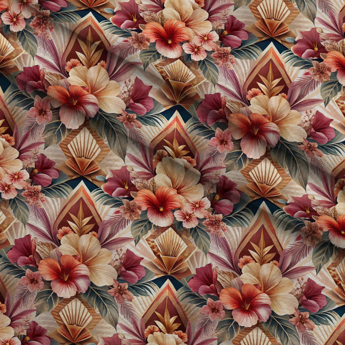 Gilded Jade Blooms Pattern 78 Minky Fabric — plush minky folded close-up preview (mv-minky-v1:lying)