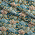 Gilded Jade Blooms Pattern 79 Minky Fabric — plush minky folded close-up preview (mv-minky-v1:lying)