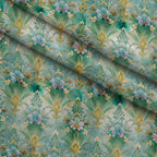 Gilded Jade Blooms Pattern 86 Minky Fabric — plush minky folded close-up preview (mv-minky-v1:lying)