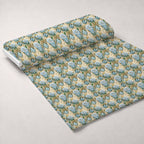 Gilded Jade Blooms Pattern 87 Minky Fabric — plush minky unrolled bolt preview (mv-minky-v1:bolt)