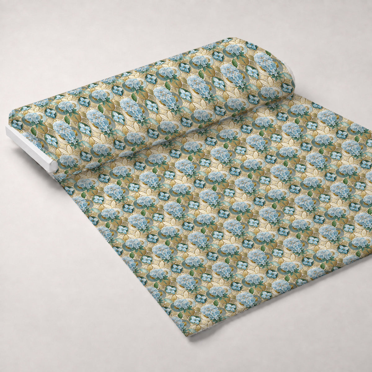 Gilded Jade Blooms Pattern 87 Minky Fabric — plush minky unrolled bolt preview (mv-minky-v1:bolt)