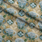 Gilded Jade Blooms Pattern 87 Minky Fabric — plush minky folded close-up preview (mv-minky-v1:lying)