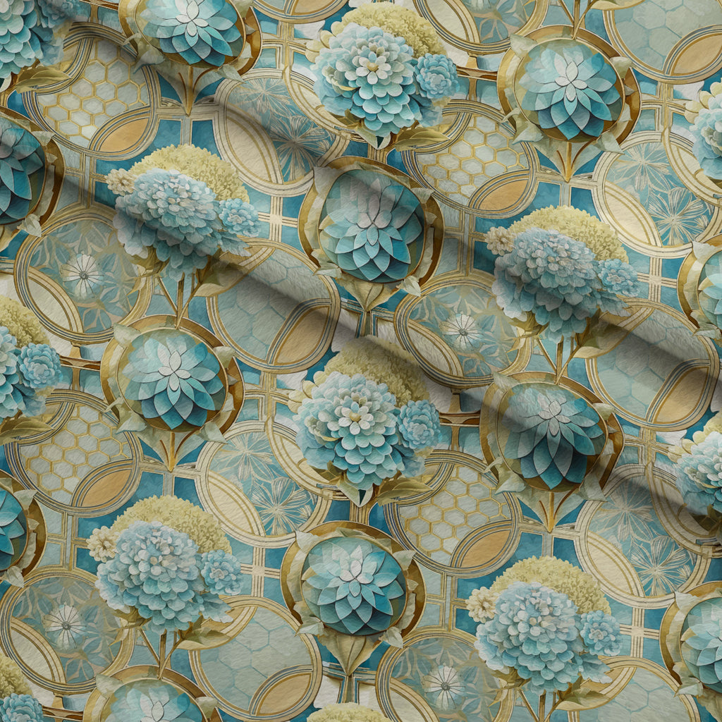 Gilded Jade Blooms Pattern 88 Minky Fabric — plush minky folded close-up preview (mv-minky-v1:lying)