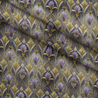 Gilded Jade Blooms Pattern 89 Minky Fabric — plush minky folded close-up preview (mv-minky-v1:lying)