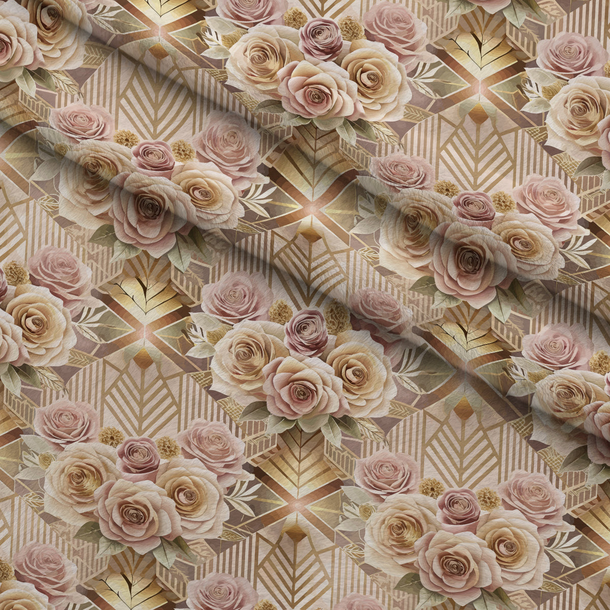 Gilded Jade Blooms Pattern 94 Minky Fabric — plush minky folded close-up preview (mv-minky-v1:lying)