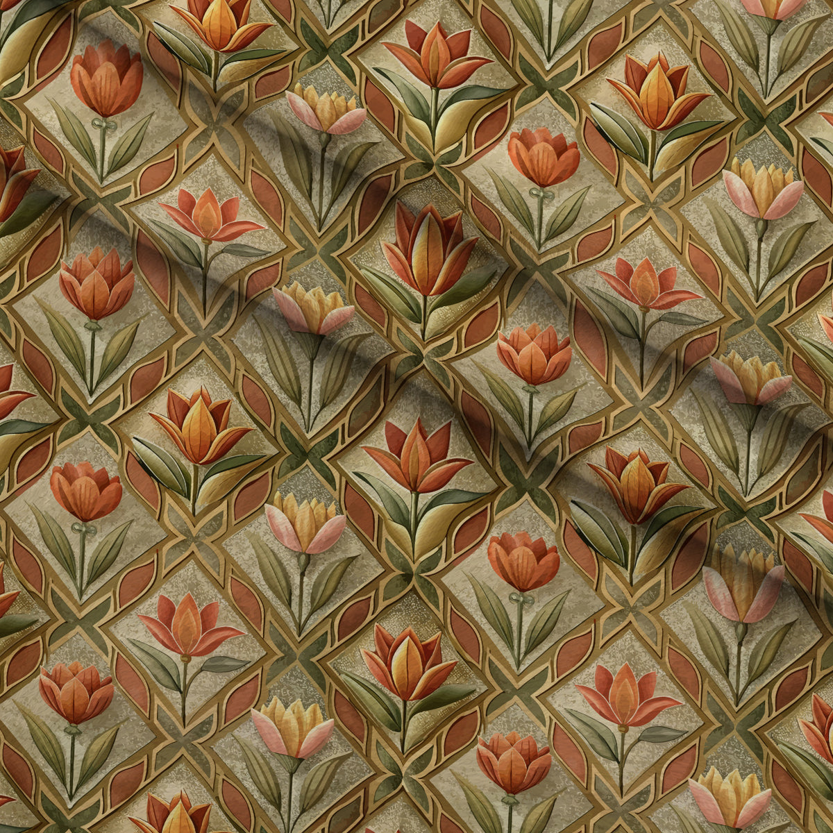 Gilded Jade Blooms Pattern 96 Minky Fabric — plush minky folded close-up preview (mv-minky-v1:lying)