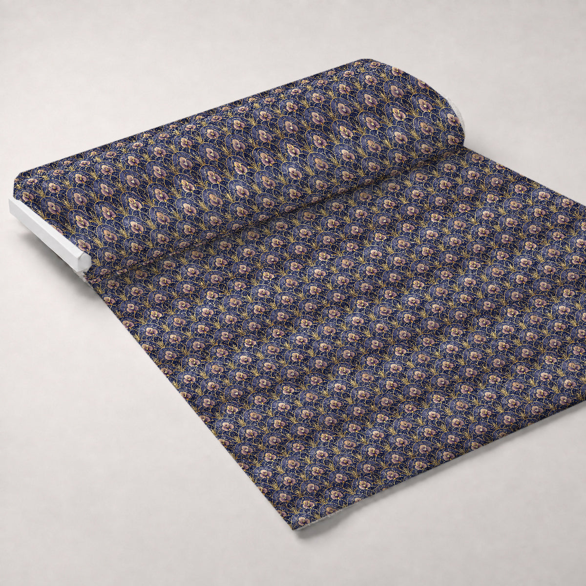 Gilded Jade Blooms Pattern 98 Minky Fabric — plush minky unrolled bolt preview (mv-minky-v1:bolt)