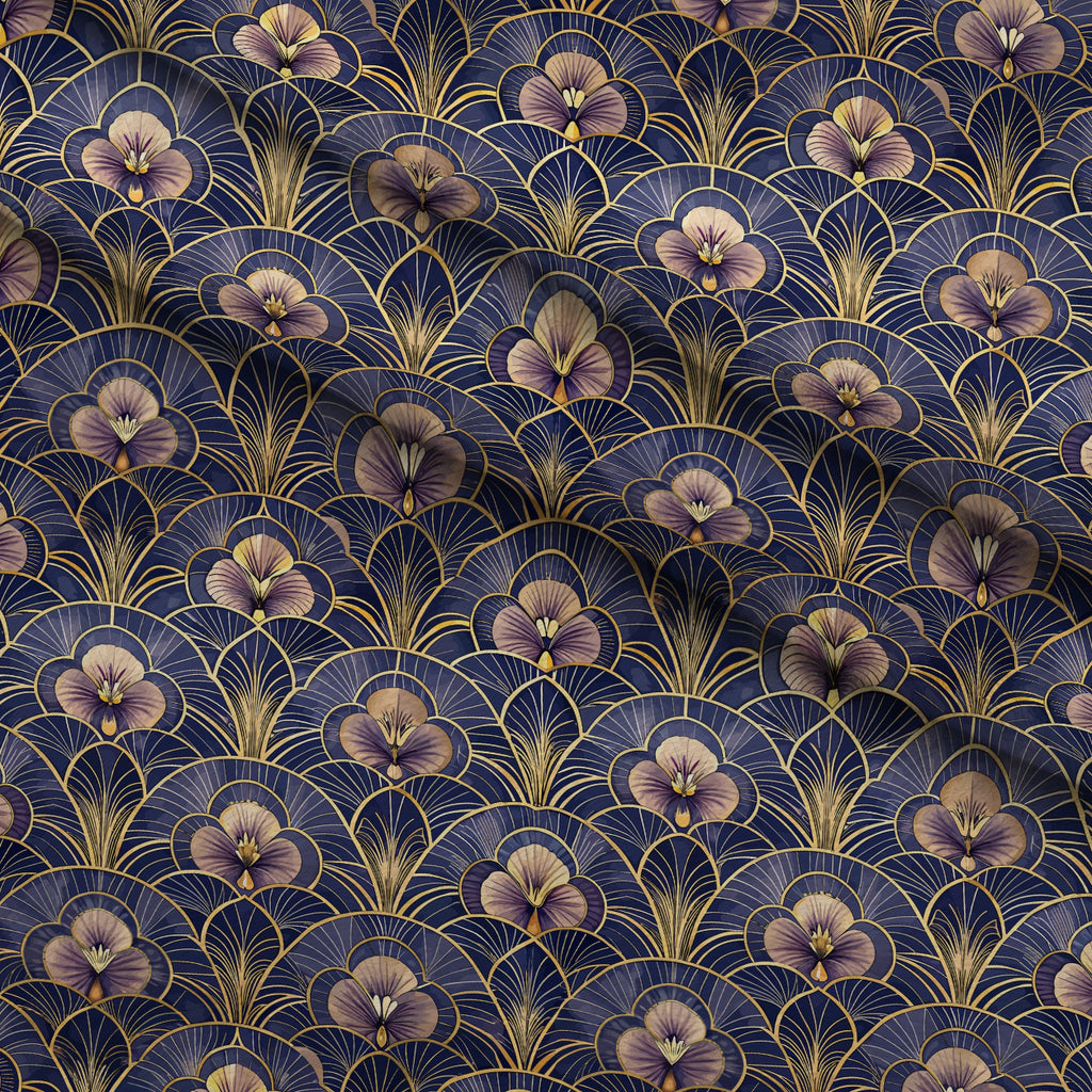 Gilded Jade Blooms Pattern 98 Minky Fabric — plush minky folded close-up preview (mv-minky-v1:lying)