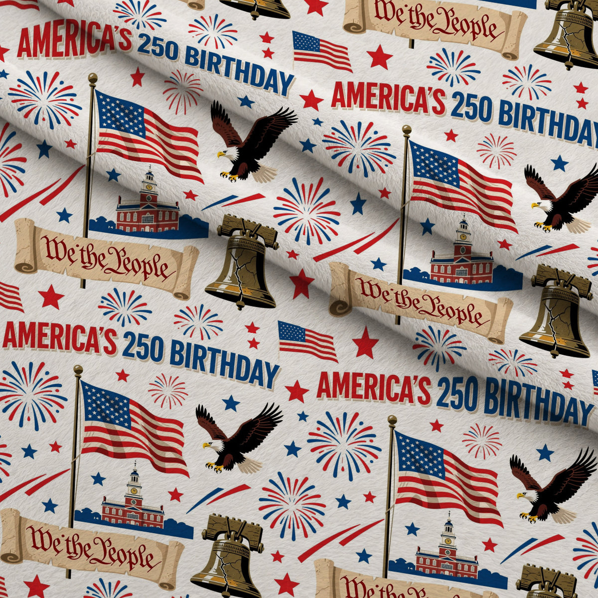 Gilded Liberty Pattern 11 Minky Fabric — plush minky folded close-up preview (mv-minky-v1:lying)