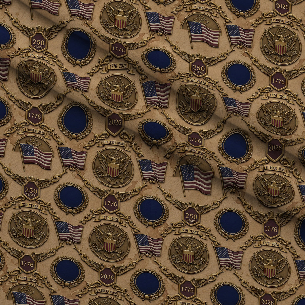 Gilded Liberty Pattern 6 Minky Fabric — plush minky folded close-up preview (mv-minky-v1:lying)