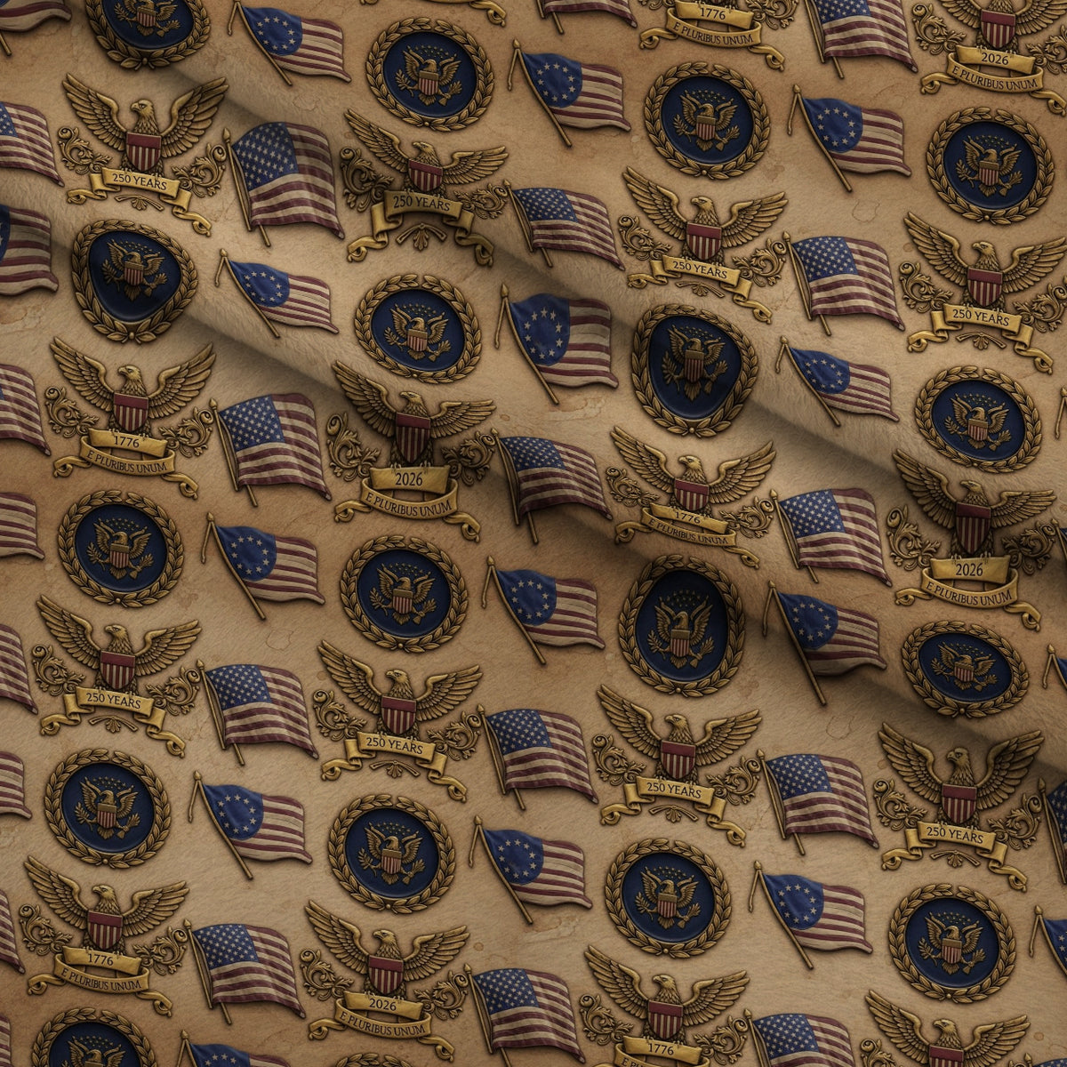 Gilded Liberty Pattern 7 Minky Fabric — plush minky folded close-up preview (mv-minky-v1:lying)