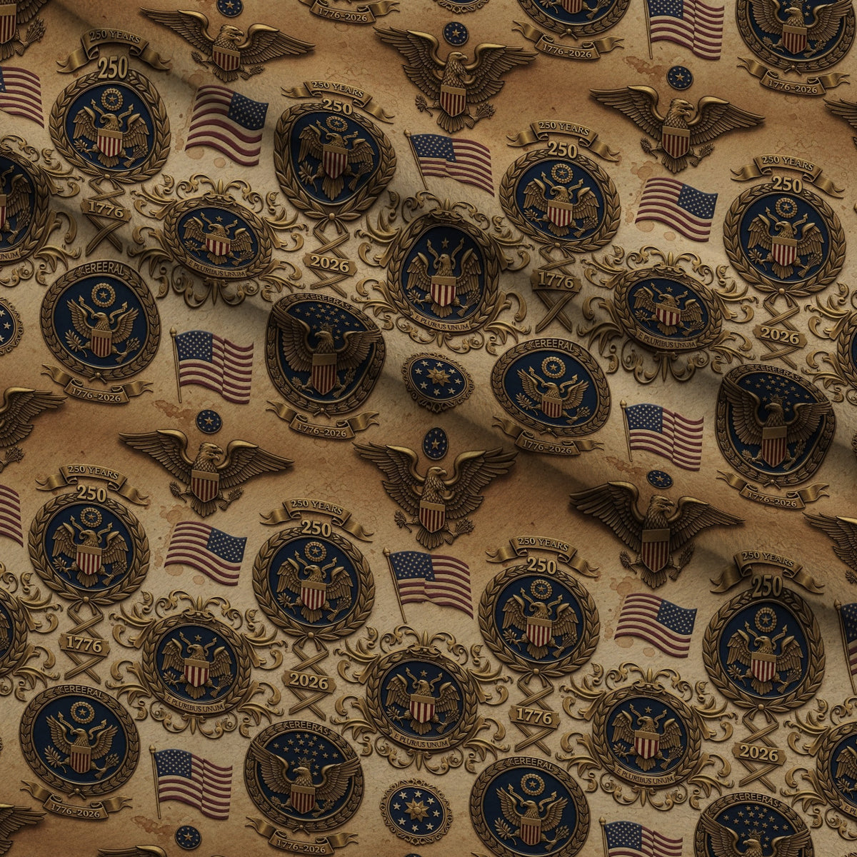 Gilded Liberty Pattern 8 Minky Fabric — plush minky folded close-up preview (mv-minky-v1:lying)